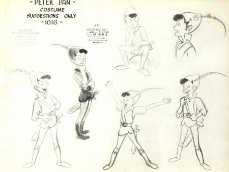 1940s Peter Pan Model Sheet Hot on Sale