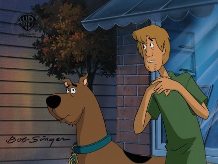 Scooby-Doo and the Witch s Ghost Original Production Cel on Original Background Signed by Bob Singer: Scooby, Shaggy Online Sale