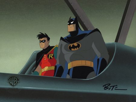 Batman The Animated Series Original Production Cel Signed by Bruce Timm: Batman and Robin Sale