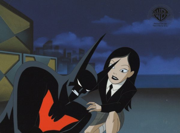 Batman Beyond Original Production Cel with Matching Drawing: Batman and Tamara Online now