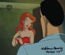 Batman The Animated Series Original Production Cel with Matching Drawing Signed by Diane Pershing: Poison Ivy, Harvey Dent Online Sale