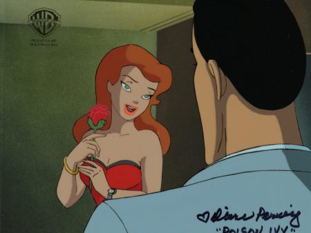 Batman The Animated Series Original Production Cel with Matching Drawing Signed by Diane Pershing: Poison Ivy, Harvey Dent Online Sale