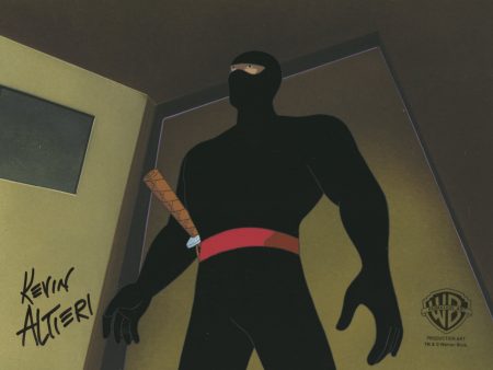 Batman The Animated Series Original Production Cel Signed by Kevin Altieri with Matching Drawing: The Ninja For Sale