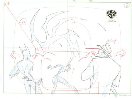 Batman Beyond Original Production Drawing: Batman, Bruce Wayne, Inque For Cheap