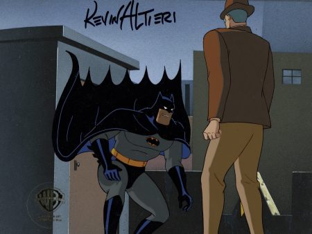 Batman The Animated Series Original Production Cel on Original Background Signed by Kevin Altieri: Batman, Clock King Online