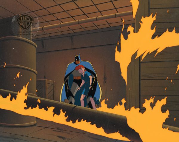 Batman and Mr. Freeze SubZero Original Production Cel On Original Background: Batman, Barbara Sale