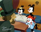 Animaniacs Original Production Cel Signed by Tom Ruegger: Yakko, Wakko, Dot, Lincoln Sale