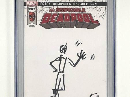 Despicable Deadpool #287 Marvel Comics CGC Graded: Signed with Original Sketch By Stan Lee Sale