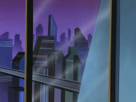 Batman Beyond Original Production Background With Matching Drawing Supply