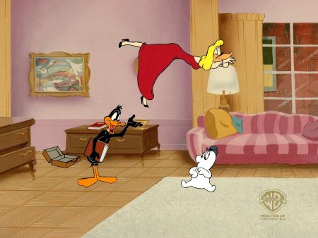 Quackbusters Original Production Cel: Daffy, Melissa, Ghost Fashion