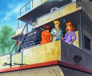 Scooby-Doo on Zombie Island Original Production Cel with Original Production Background Signed by Bob Singer: Fred, Daphne and Velma Cheap