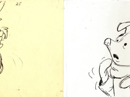 Winnie the Pooh and Tigger Too Original Storyboard Drawings: Rabbit, Piglet Fashion