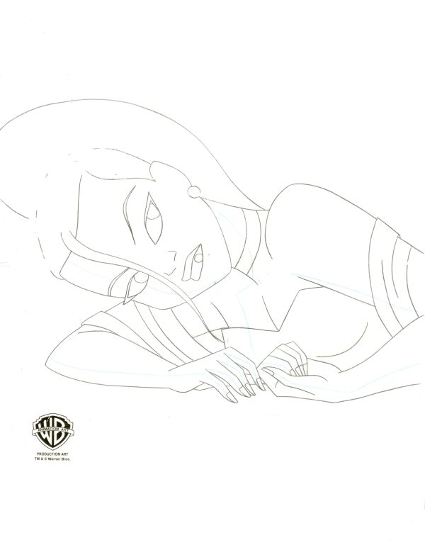 Batman Beyond Original Production Cel with Matching Drawing: Dana Tan For Sale