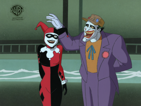 Batman The Animated Series Original Production Cel with Matching Drawing: Harley, Joker Online Sale