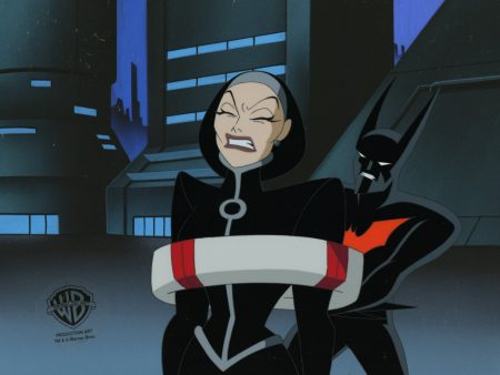 Batman Beyond Original Production Cel with Matching Drawing: Batman, Bombshell For Sale