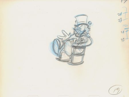 Mickey s Christmas Carol Original Production Drawing: Scrooge McDuck For Sale