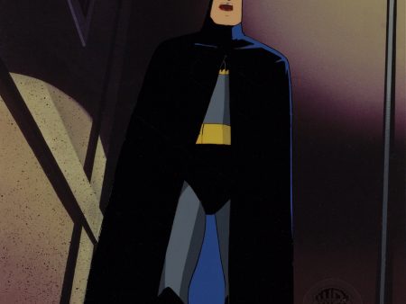 Batman The Animated Series Original Production Cel with Matching Drawing: Batman Hot on Sale