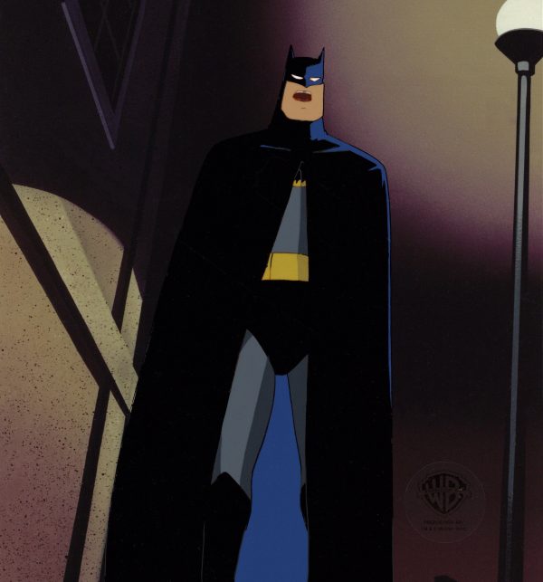 Batman The Animated Series Original Production Cel with Matching Drawing: Batman Hot on Sale