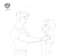 Batman Beyond Original Production Cel with Matching Drawing: Terry and Dana Hot on Sale