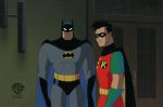 Batman The Animated Series Original Production Cel On Original Background: Batman, Robin Sale