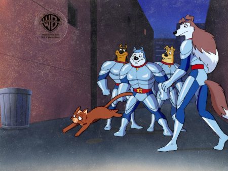 Road Rovers Original Production Cel on Original Background: Colleen, Hunter, Blitz, Exile Discount