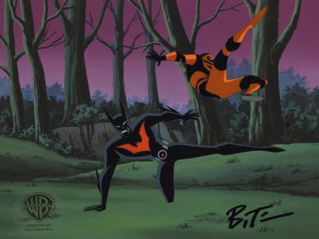 Batman Beyond Original Production Cel signed by Bruce Timm: Batman and Spellbind Discount