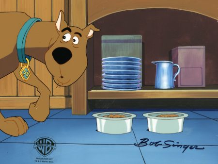 Scooby-Doo on Zombie Island Original Production Cel with Original Production Background Signed by Bob Singer: Scooby Online