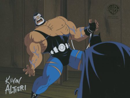 Batman The Animated Series Original Production Cel signed by Kevin Altieri: Bane and Batman Online Hot Sale