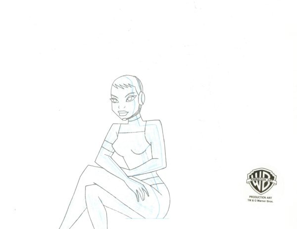 Batman Beyond Original Production Cel with Matching Drawing: Maxine For Sale