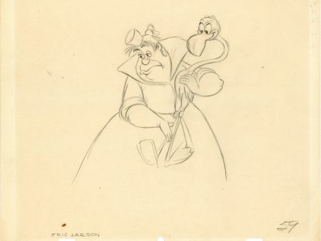 Alice in Wonderland Original Production Drawing: Queen of Hearts Sale