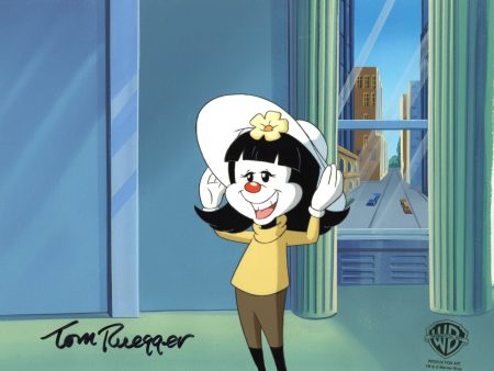 Animaniacs Original Production Cel on Original Background Signed by Tom Ruegger: Dot For Discount