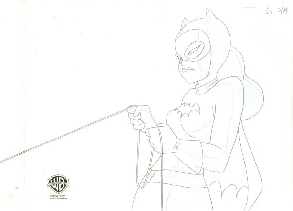 Batman The Animated Series Original Production Cel with Matching Drawing: Batgirl For Discount