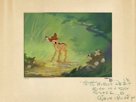 Bambi Original Production Cel and Background: Bambi and Bunnies Online Hot Sale