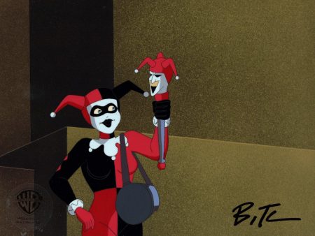 Batman The Animated Series Original Production Cel signed by Bruce Timm: Harley Quinn Cheap