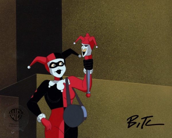 Batman The Animated Series Original Production Cel signed by Bruce Timm: Harley Quinn Cheap