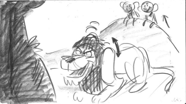 The Lion King Original Storyboard Drawing: Scar For Cheap