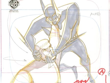 Batman Beyond Original Production Layout Drawing: Batman and The Invulnerable Man Discount