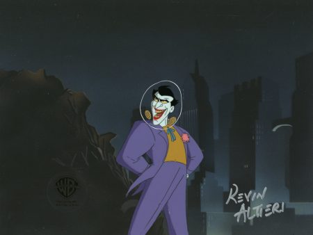 Batman The Animated Series Original Production Cel Signed by Kevin Altieri with Matching Drawing: Joker Online