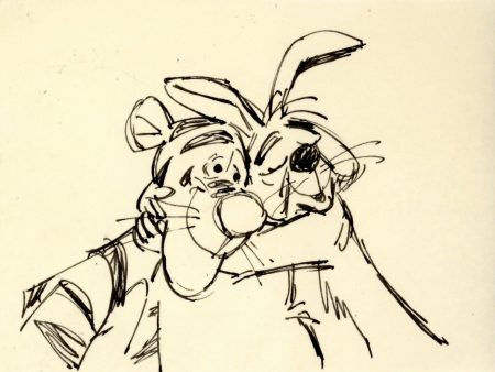 Winnie the Pooh and Tigger Too Original Storyboard Drawing: Tigger and Rabbit (Framed) Online Sale