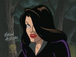 Batman The Animated Series Original Production Cel Signed by Kevin Altieri On Original Background: Talia Al Ghul For Sale