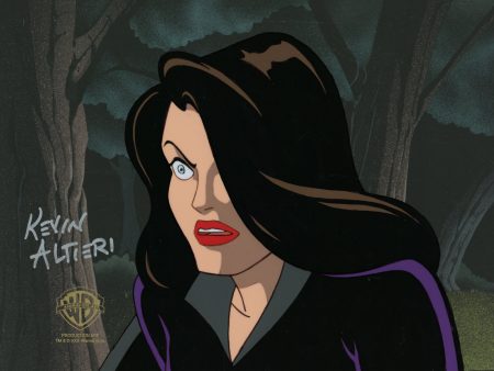 Batman The Animated Series Original Production Cel Signed by Kevin Altieri On Original Background: Talia Al Ghul For Sale