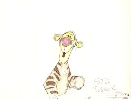 Winnie the Pooh Original Production Drawing: Tigger, Roo, Sis, and Tagalong Hot on Sale