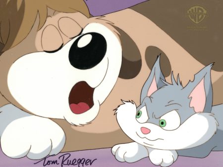 Animaniacs Original Production Cel Signed by Tom Ruegger: Rita, Runt on Sale