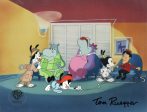 Animaniacs Original Production Cel Signed by Tom Ruegger: The Warners, Hip Hippos, and Bellboy on Sale