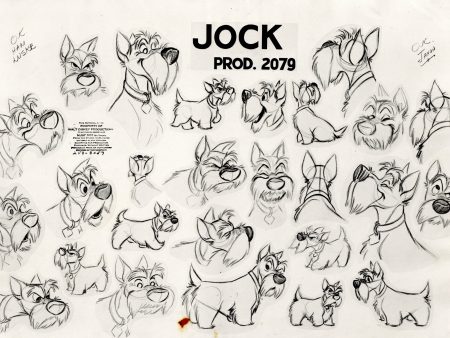 Lady and the Tramp Original Model Sheet: Jock Online Sale