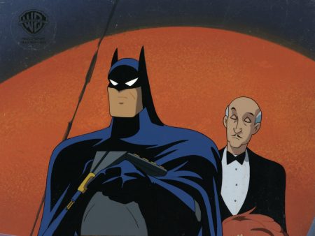 Batman The Animated Series Original Production Cel on Original Background: Batman, Alfred Online