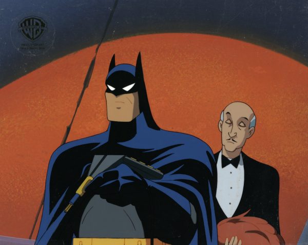 Batman The Animated Series Original Production Cel on Original Background: Batman, Alfred Online