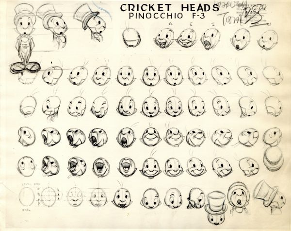 Pinocchio Original Model Sheet: Jiminy Cricket Fashion