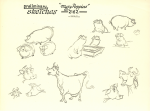 Mary Poppins Original Stat Model Sheet: Preliminary Animal Sketches Sale