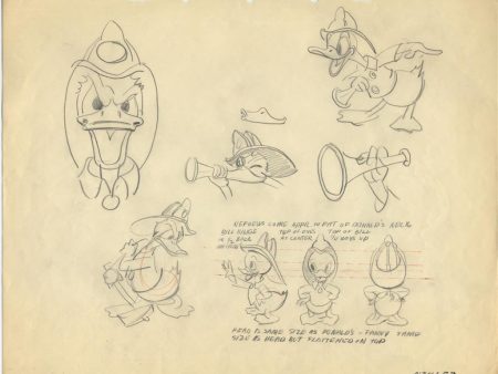 Fire Chief Original Model Drawings: Donald Duck, Huey, Dewey and Louie Discount